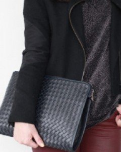 PREMIUM LAMBSKIN Mannish Clutch  [LARGE]