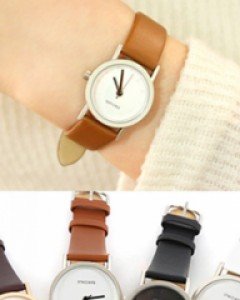 스타카토 심플 가죽시계