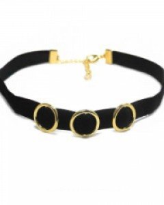 Circle Point Velvet Choker [Celeb's Pick]