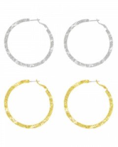 Metal Bumpy Hoop Earrings