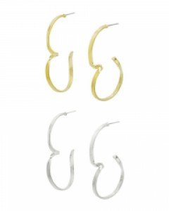 Twist Metal Earrings [Celeb's Pick]