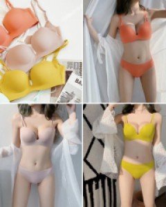 [SET]볼륨업 더블스트랩 캔디 브라 팬티(5color)_249685