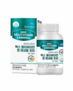 비타민스토리 맥스 멀티비타민 앤 미네랄 포틴 800mg x 90정 1통 3개월분