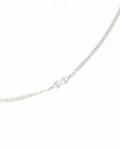 [SILVER925] Double pearl chain chocker