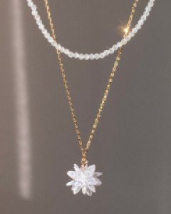 (2set) White Snow Necklace