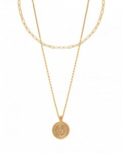 (2set) Rose coin&Chain Nacklace