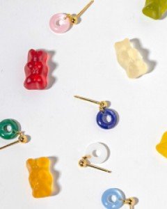 Colorful Mini Round Earring
