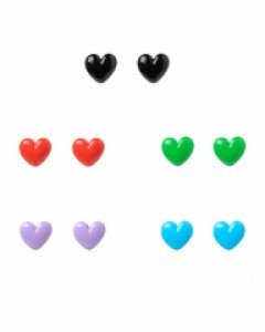 Mini Color Heart Earring