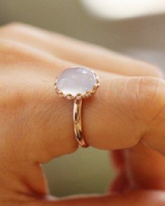 [E17R 36] ONE JEWELRY 14k 장미석 레이스 링