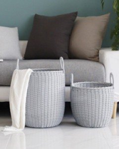 W&G pp 다용도 바스켓 2개 세트 (빨래바구니)