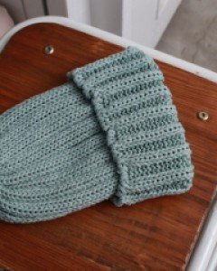 Knitted beanie - for summer