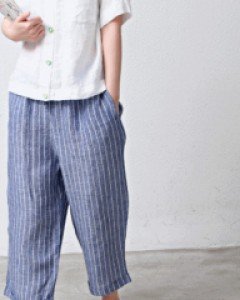 Striped Linen Pants - 3Color