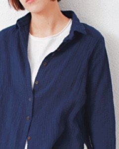 Crinkle comfortable shirt - 6Color