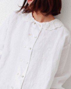 Double Lace Linen Blouse-2Color