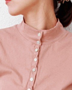 Soft Half Pole Button Tee-8Color