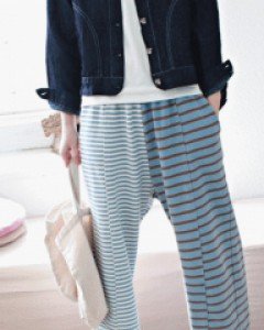 Stripe Color Matching Pants