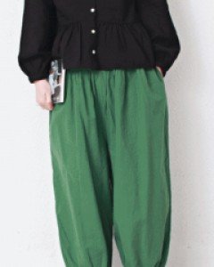 Hem Pleated Pants-2Color