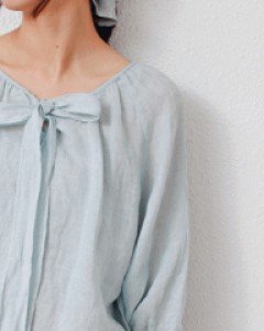 Loose Round Ribbon Blouse-3Color