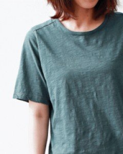 Simple Line Incision Short Sleeve Tee-7Color