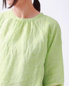 Torsion Linen Lace Blouse-3Color