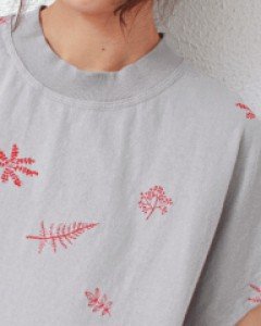 Embroidery Pine Leaf Tea-2Color
