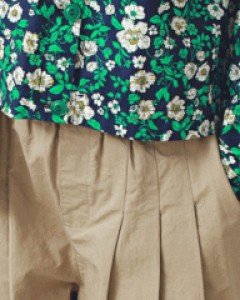 Bath Embroidery Pleated Pants-2Color