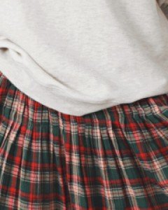 Pleated pin tuck skirt-2Color