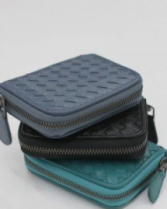 PREMIUM LAMBSKIN 위빙 ZIP 카드 반지갑 [22COLOR]