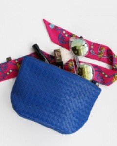 PREMIUM LAMBSKIN  Weaving Halfmoon Clutch [Small / 11COLOR]