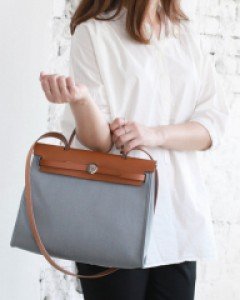 ITALY CALFSKIN + FABRIC 에르백 [4COLOR]
