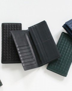 PREMIUM LAMBSKIN  위빙 폴딩 장지갑  [8COLOR]