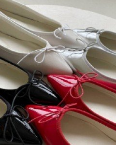 1129. 포인티드 토우 리본 플랫 [4COLOR]