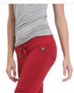 1034411 - Wrinkle Point Skinny Pants _Red