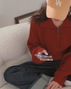 (3color) 쿠마 아노락 니트 (집업 가죽패치로 고급스러운 디테일추가)