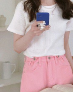 (4color) 테이 와플 나그랑 티셔츠 (딱 기본, 데일리티셔츠로 활용 굿!)