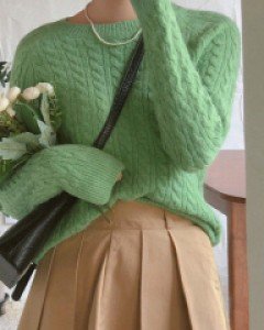 (3color) 비비 꽈배기 니트 (실제 색감이 더 부드럽고 예쁜 파스텔니트)