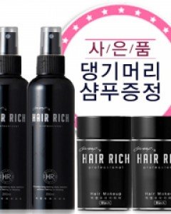 [박명수's 헤어리치]파우더2개+미스트2개업그레이드 박명수흑채자연스러운 커버두피가 건강해지는순간증모제/흑체