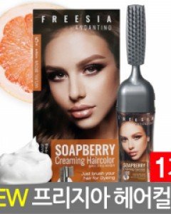 [프리지아-Freesia]프리지아 안단티노염색약 80ml혼자서도 간편한 3분 염색일체형 거품염색제솝베리헤어컬러 버블염색약암모니아無/냄새걱정NO!초스피드 염색약/염모제