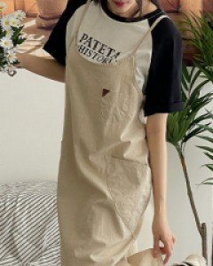 It's linen strap dress