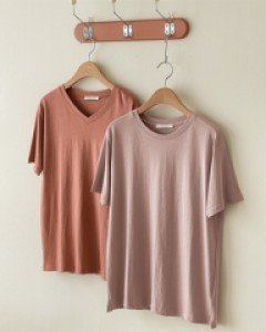 [valyou] Basic slit modal T-shirt (Short-sleeve)