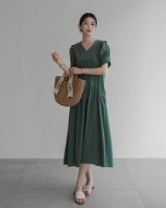 Lauren pin tuck sleeve dress