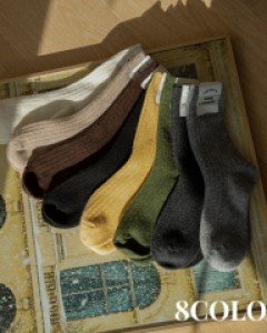 Cash wool ribbed socks C120815