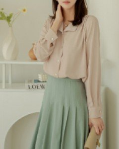 [valyou] Jewelry button blouse