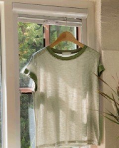 Color matching Horizontal stripes Sleeveless T-shirt