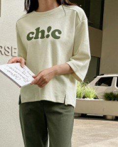 chic 3/4 sleeve T-shirt