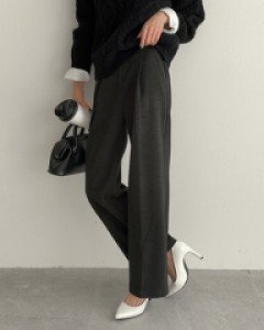[Planning] Le Pintuck Wide fleece lined Slacks