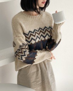 Jacquardic patterned knitwear C112324