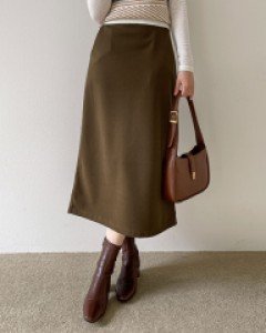 Creamy wool ace skirt C120578