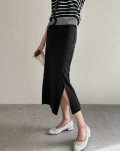 [The Basic] Carina Planning slit span skirt