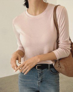 [The Basic] Easy Spandex Planning Long-Sleeved T-Shirt